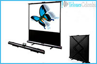 Pantalla portable pull-up para video beam