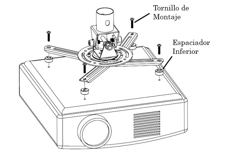 soporte anclado al proyector soporte anclado al proyector